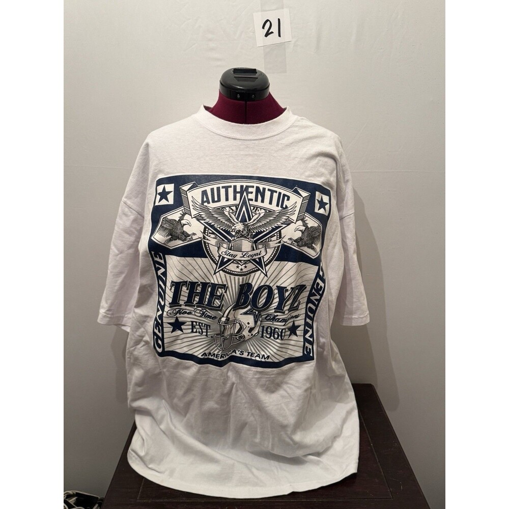 Shaka Wear Dallas Cowboys The Boyz Graphic T Shirt 3XL Heavyweight White